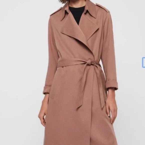 All Saints Bexley Mac Trench Coat Size S